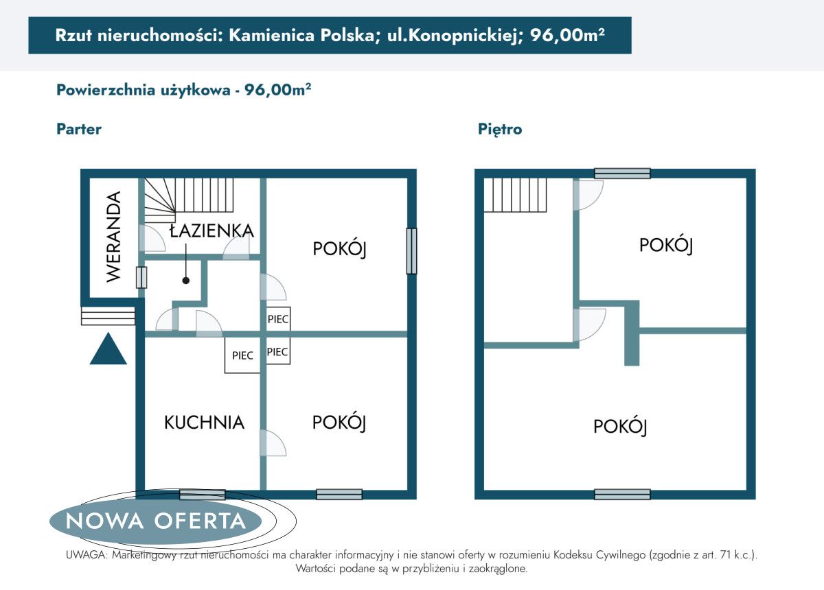 dom wolnostojący, 4 pokoje Kamienica Polska, ul. Marii Konopnickiej. Zdjęcie 27