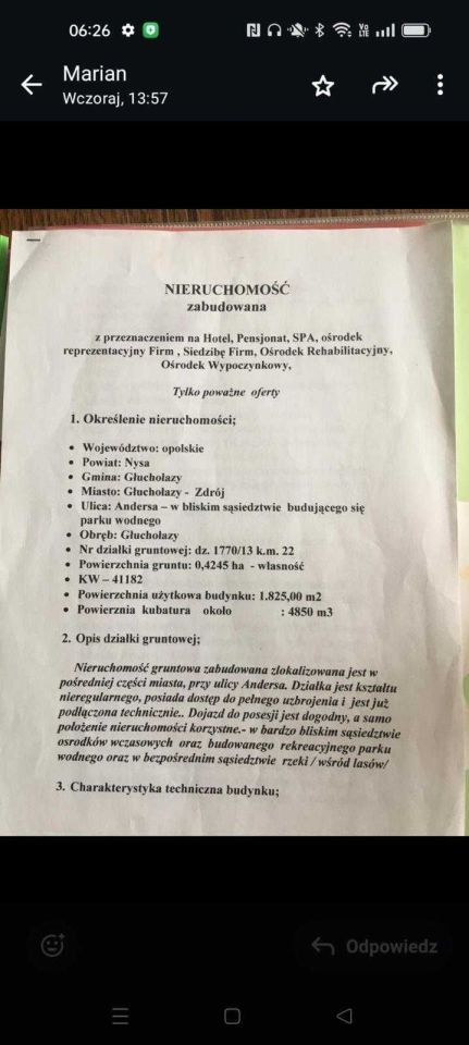 Nieruchomość komercyjna Głuchołazy, ul. gen. Andersa. Zdjęcie 6