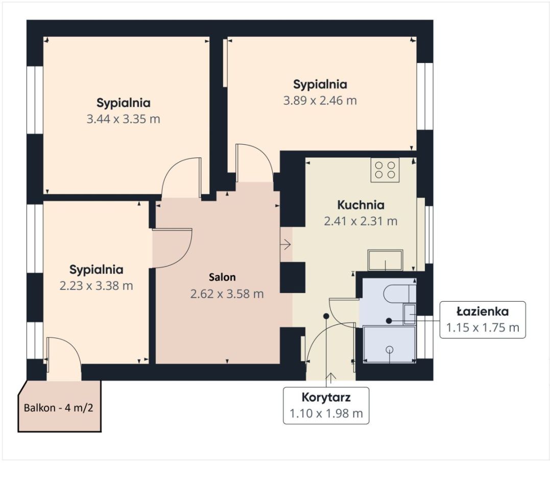 Mieszkanie 4-pokojowe Gdańsk Wrzeszcz, al. Legionów. Zdjęcie 17