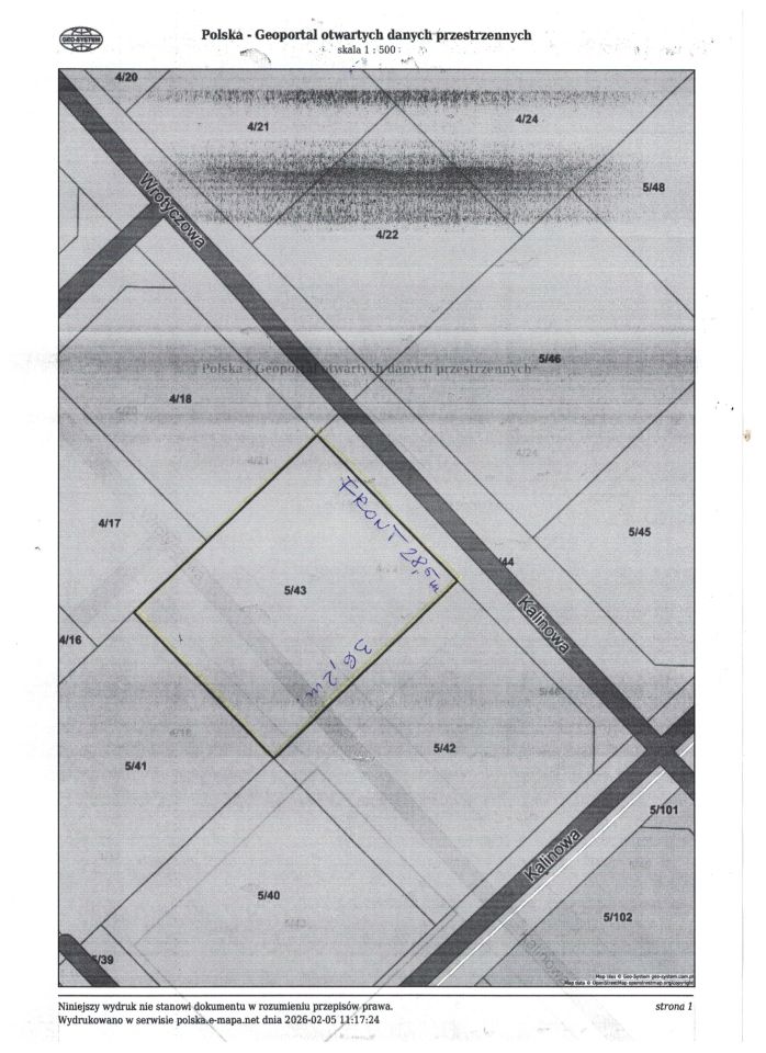 Działka budowlana Chyby, Kalinowa -wjazd od Szamotulskiej. Zdjęcie 1