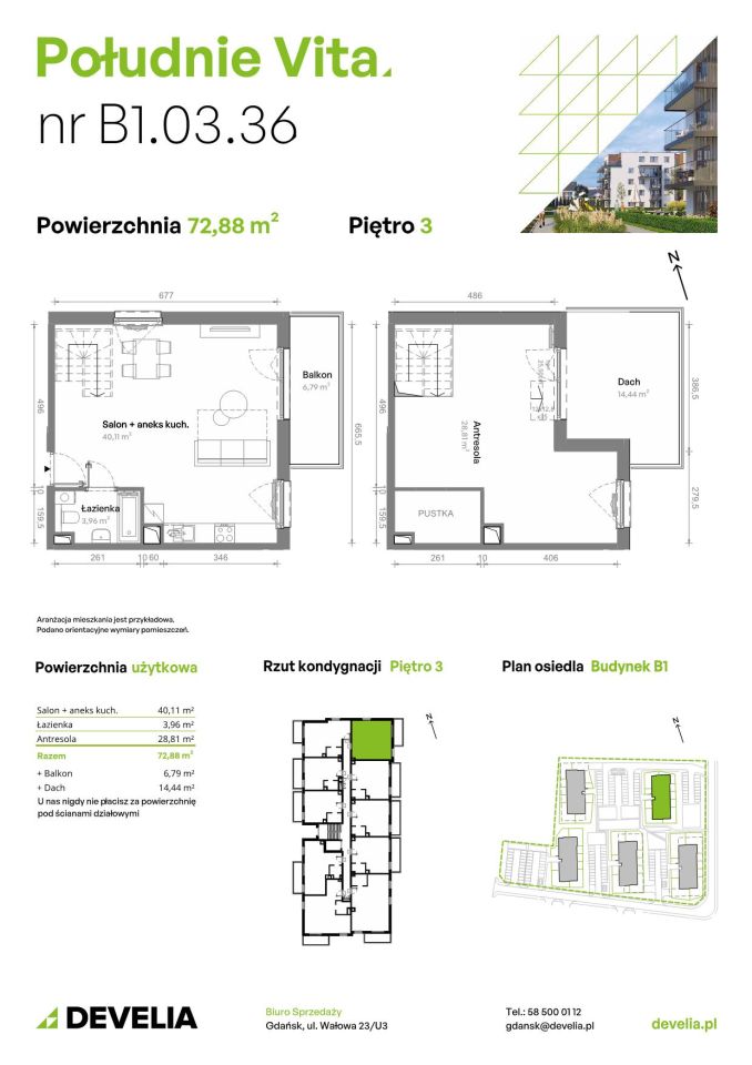Mieszkanie 3-pokojowe Gdańsk Orunia Górna, ul. Kazimierza Wielkiego. Zdjęcie 7