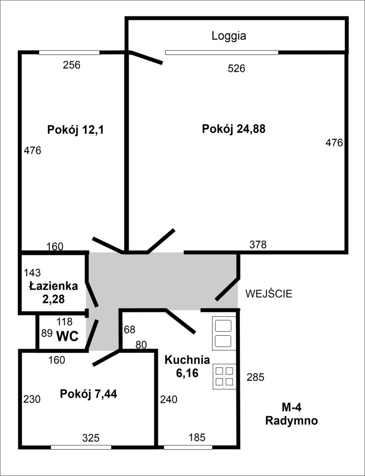 Mieszkanie 3-pokojowe Radymno, os. Władysława Jagiełły. Zdjęcie 12