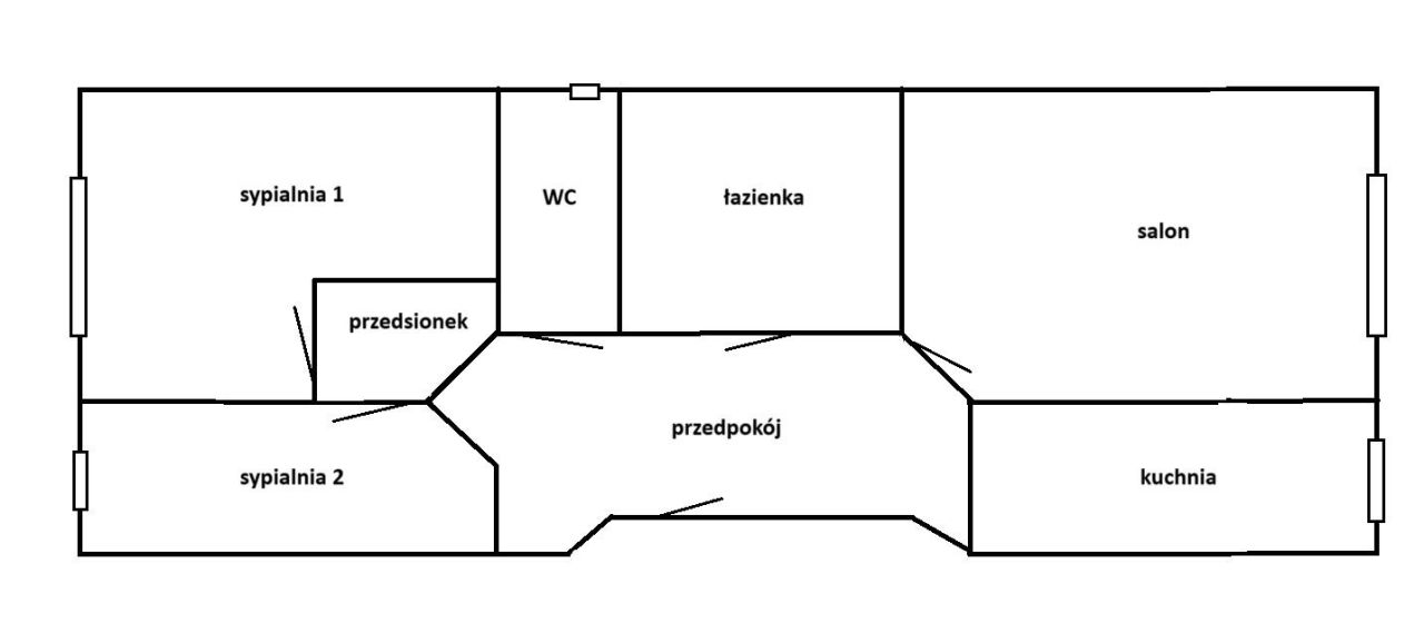 Mieszkanie 3-pokojowe Wrocław Huby, ul. Łódzka. Zdjęcie 14