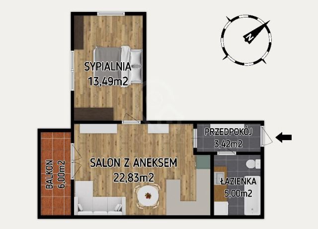 Mieszkanie 2-pokojowe Trzebnica, ul. Janusza Korczaka. Zdjęcie 16