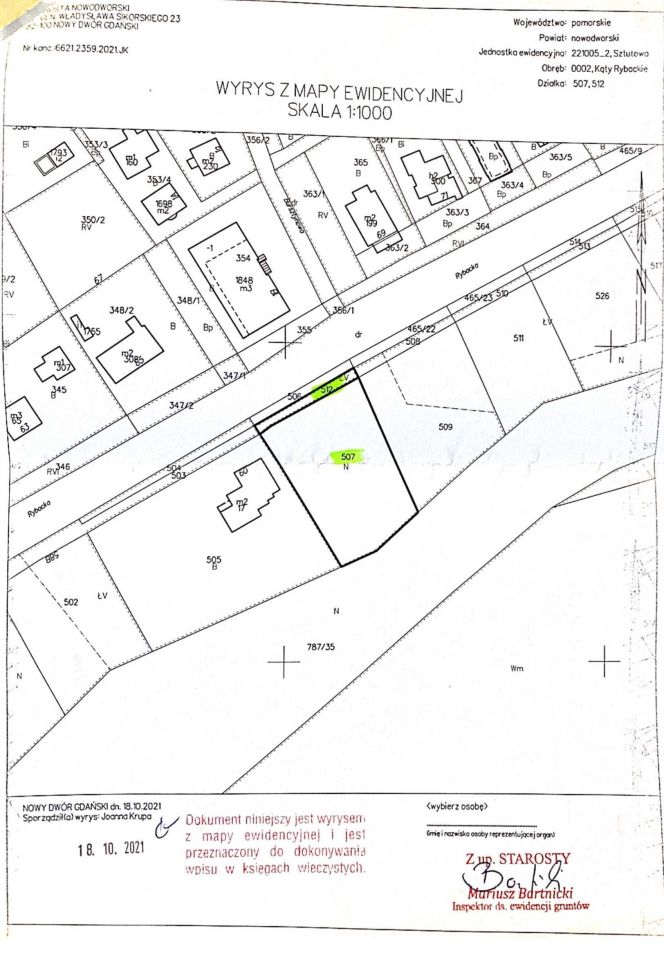 Działka budowlana Kąty Rybackie, ul. Rybacka. Zdjęcie 2