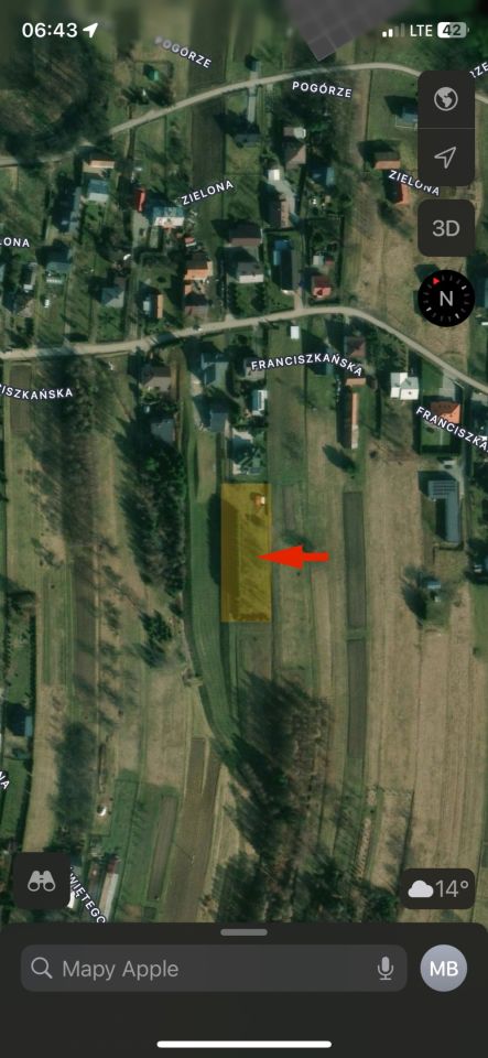 Działka rolna Głowienka Góra, ul. Franciszkańska. Zdjęcie 6
