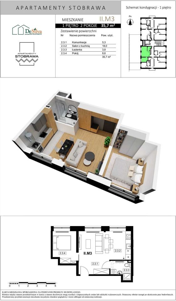 Mieszkanie 2-pokojowe Kluczbork. Zdjęcie 7