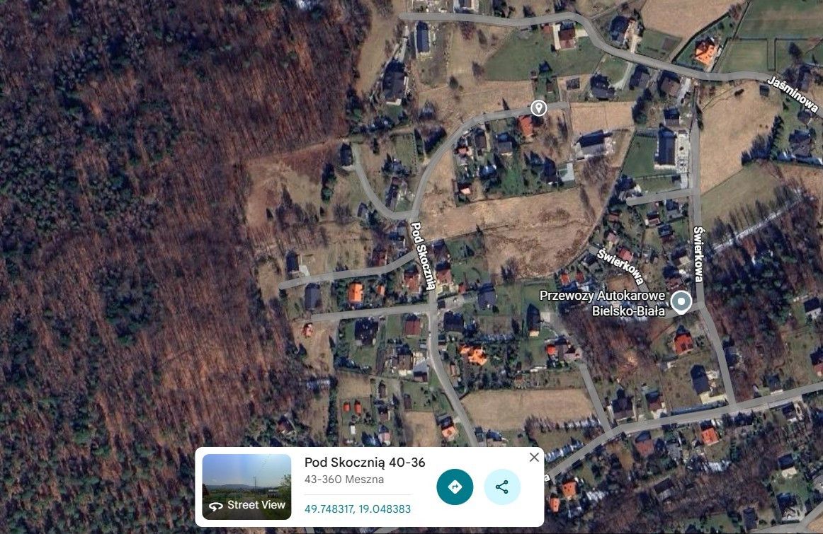 Działka budowlana Meszna, ul. Pod Skocznią. Zdjęcie 4