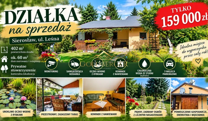 Działka rekreacyjna Sierosław, ul. Leśna