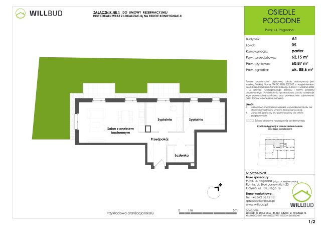 Mieszkanie 3-pokojowe Puck, ul. Pogodna. Zdjęcie 9