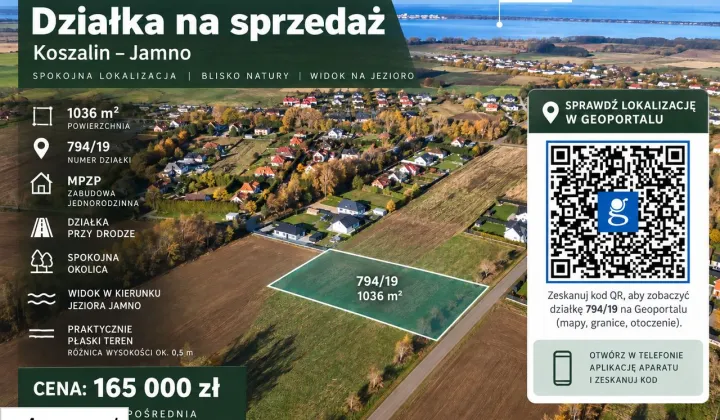 Działka budowlana Koszalin Jamno, ul. Lazurowa