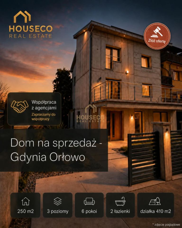 bliźniak, 6 pokoi Gdynia Orłowo, ul. Adwokacka. Zdjęcie 1