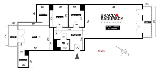 Mieszkanie 3-pokojowe Kraków Kliny, ul. bpa Albina Małysiaka. Zdjęcie 3