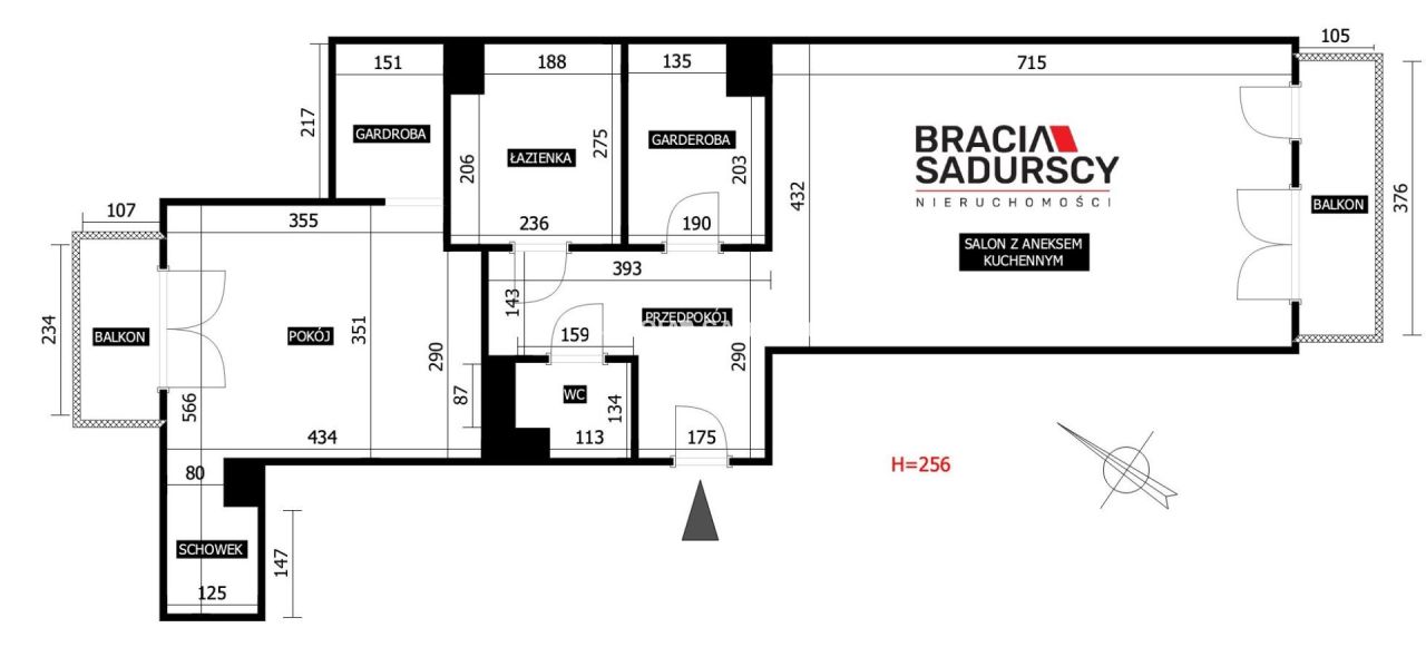 Mieszkanie 3-pokojowe Kraków Kliny, ul. bpa Albina Małysiaka. Zdjęcie 3