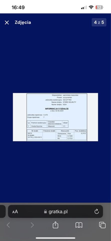 Działka budowlana Stare Kiejkuty. Zdjęcie 2