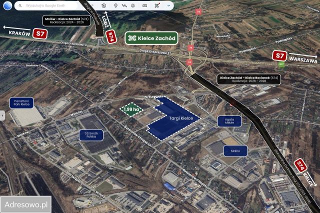 Działka inwestycyjna Kielce Niewachlów Pierwszy, ul. Bolesława Markowskiego. Zdjęcie 1