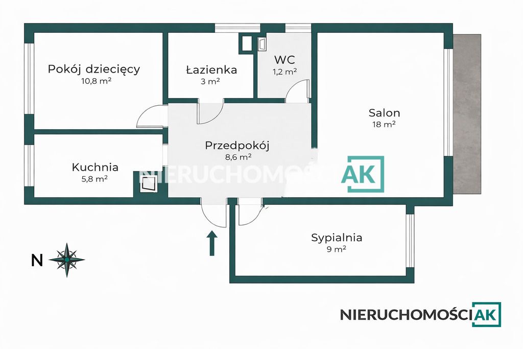 Mieszkanie 3-pokojowe Konin, ul. Karola Kurpińskiego. Zdjęcie 13