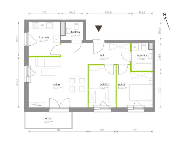 Mieszkanie 3-pokojowe Warszawa Chrzanów, ul. Szeligowska. Zdjęcie 8
