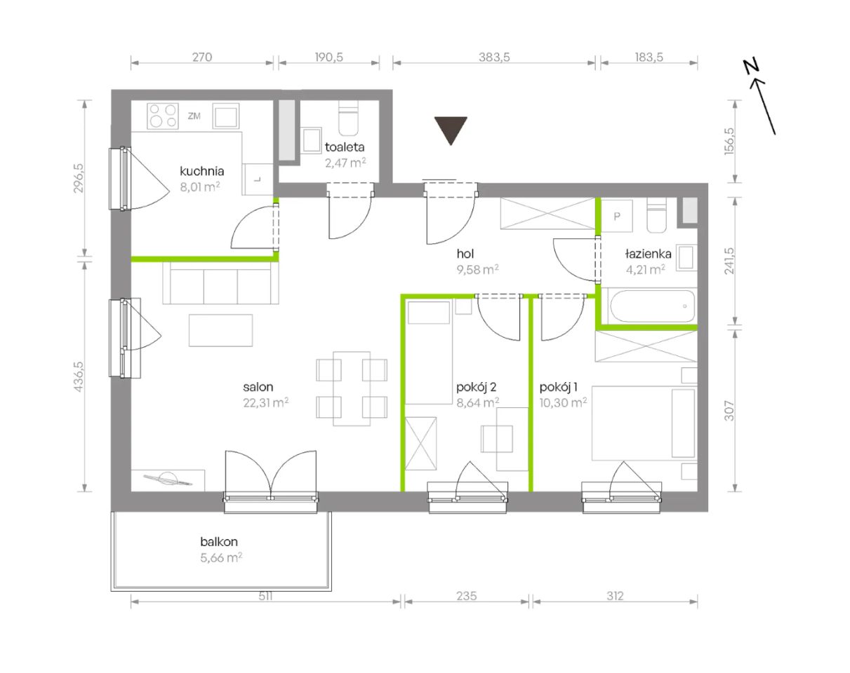 Mieszkanie 3-pokojowe Warszawa Chrzanów, ul. Szeligowska. Zdjęcie 8