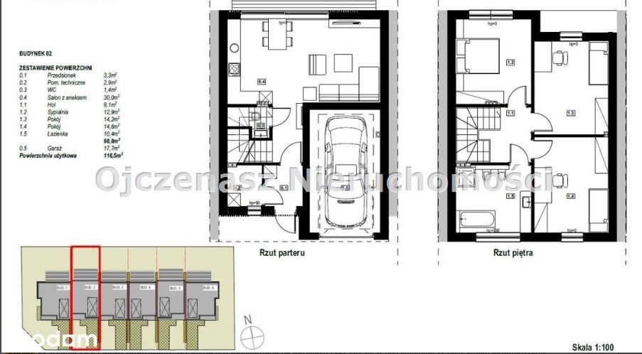 dom szeregowy, 4 pokoje Osielsko. Zdjęcie 6
