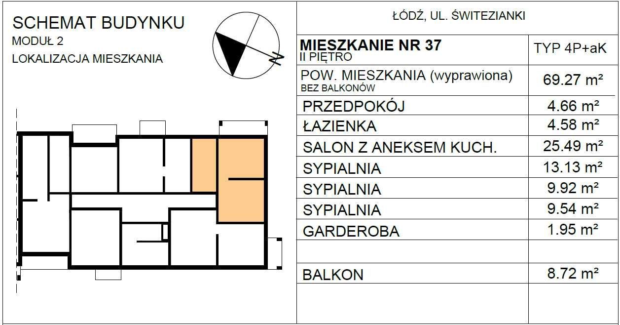 Mieszkanie 4-pokojowe Łódź Radogoszcz, ul. Świtezianki. Zdjęcie 3