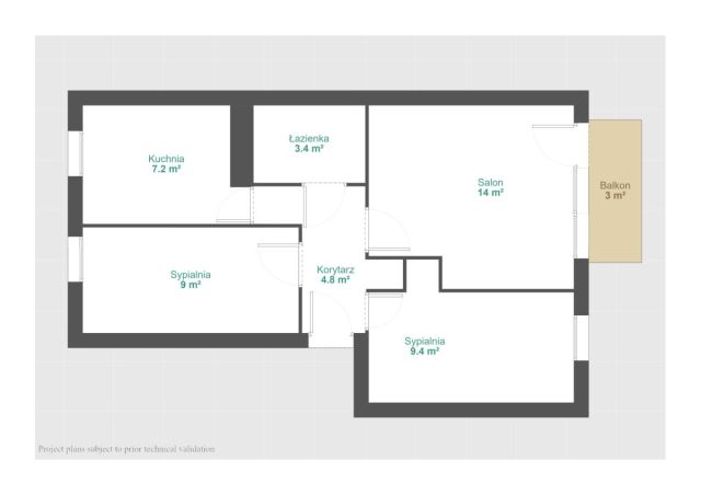 Mieszkanie 3-pokojowe Wschowa, ul. Rzemieślnicza. Zdjęcie 17