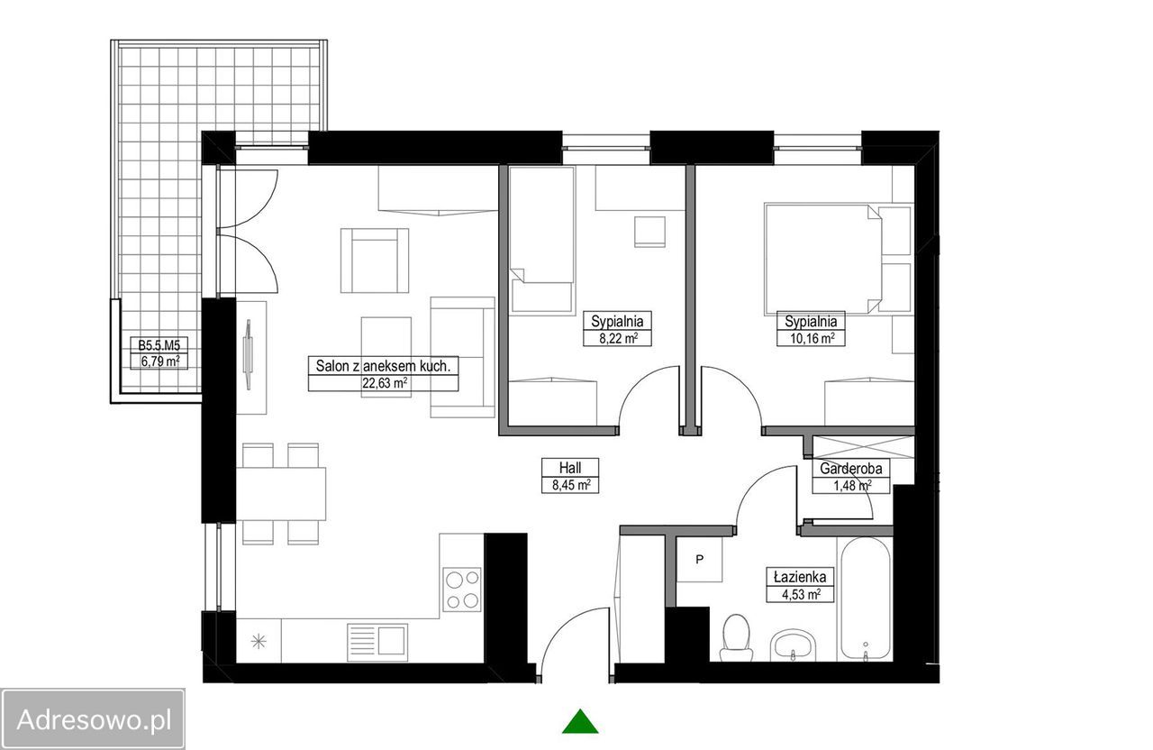Mieszkanie 3-pokojowe Szczytno, ul. Zielona. Zdjęcie 20