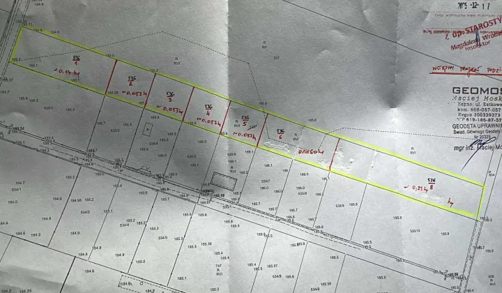 Działka rolno-budowlana Nowa Wieś Książęca Nowa Wieś Książęca-Parcele