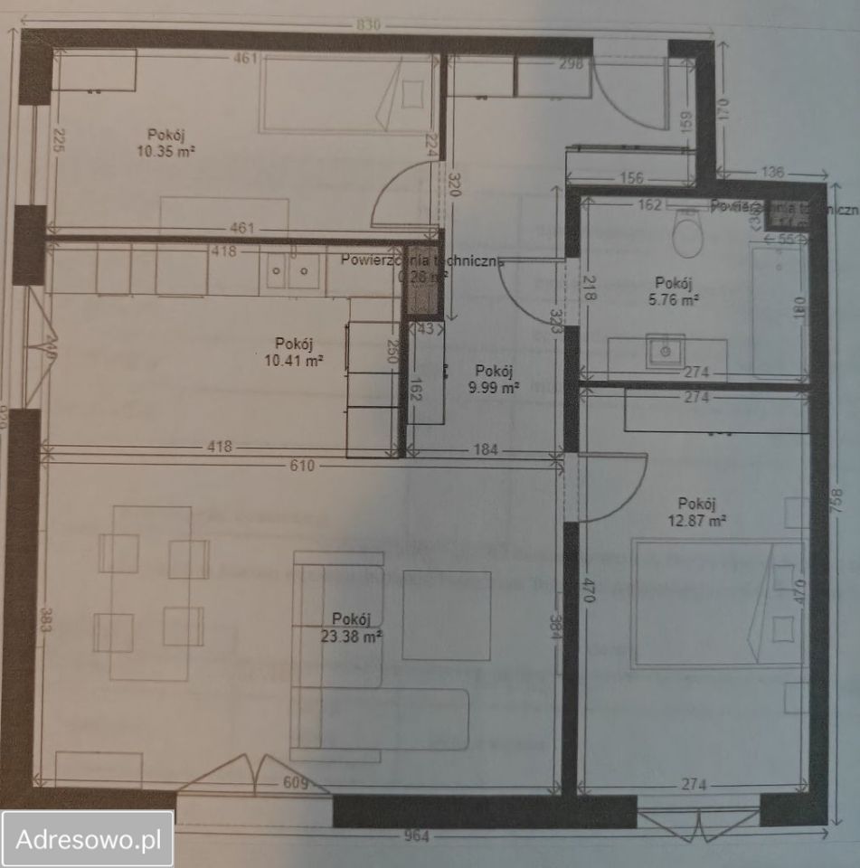 Mieszkanie 3-pokojowe Kiełczów. Zdjęcie 19