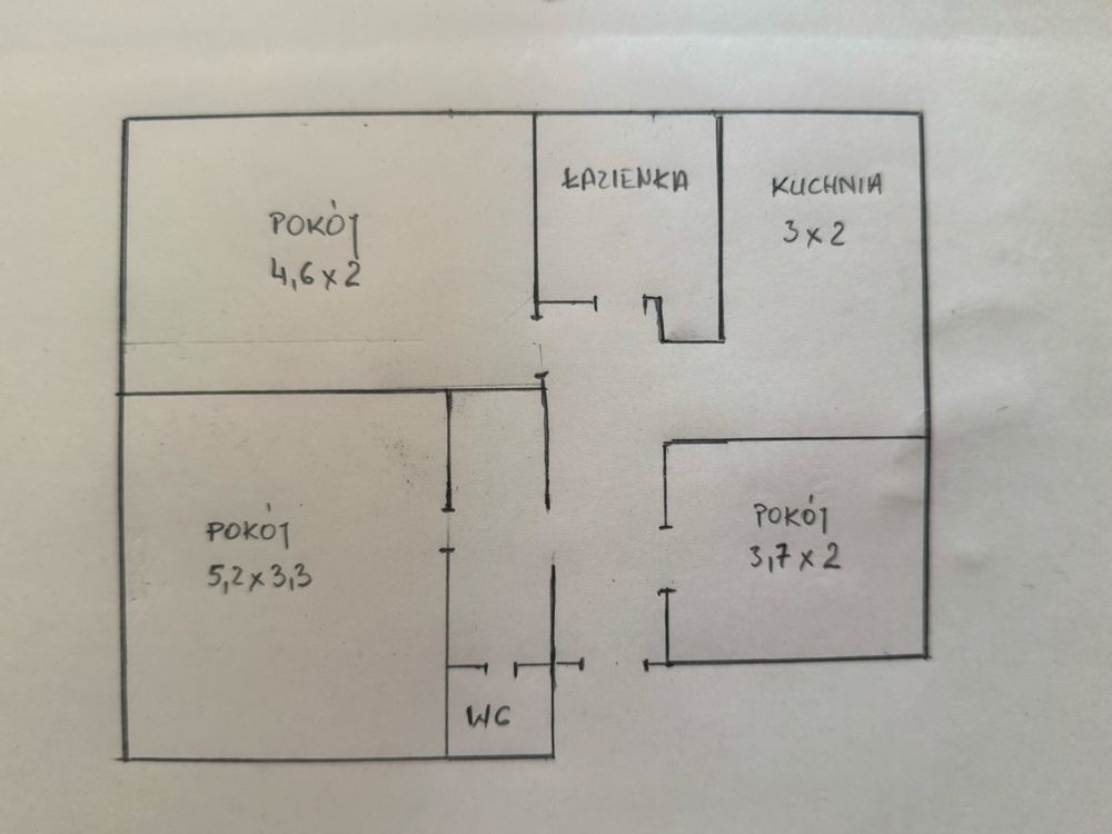 Mieszkanie 3-pokojowe Czarne, ul. Ogrodowa