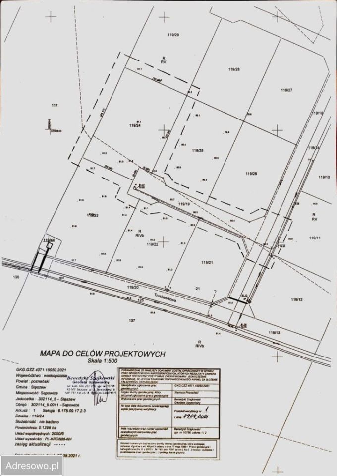 Działka budowlana Sapowice. Zdjęcie 3