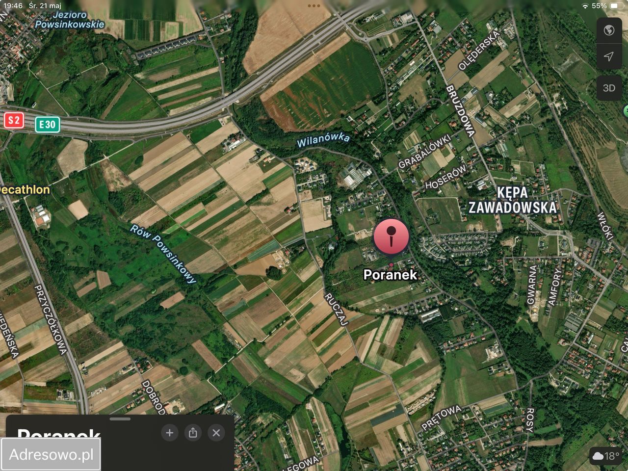 Działka inwestycyjna Warszawa Wilanów, ul. Poranek. Zdjęcie 2