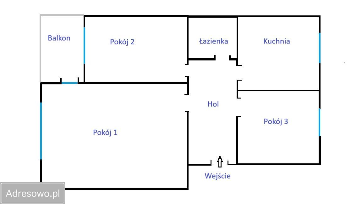 Mieszkanie 3-pokojowe Zielona Góra Centrum, ul. Powstańców Warszawy. Zdjęcie 11