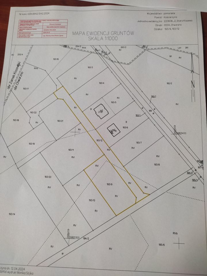 Działka budowlana Chwarzno