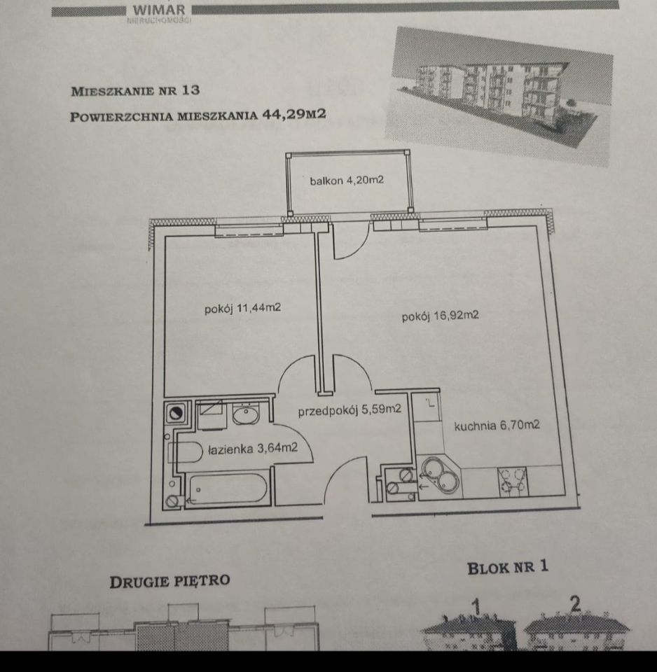 Mieszkanie 2-pokojowe Cybinka, ul. Szkolna