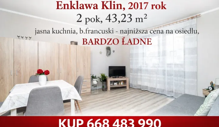 Mieszkanie 2-pokojowe Kraków Kliny, ul. prof. Wojciecha Marii Bartla