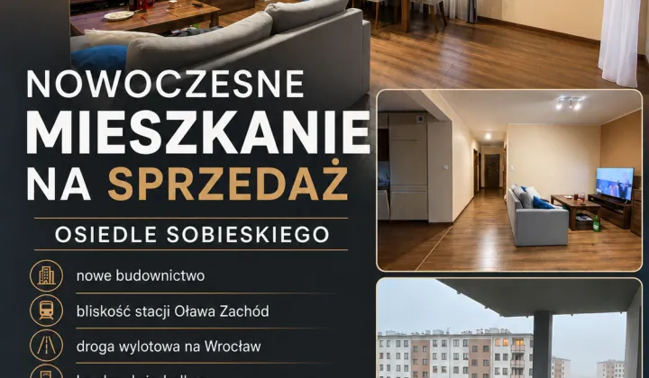 Mieszkanie 3-pokojowe Oława, ul. Jarosława Iwaszkiewicza