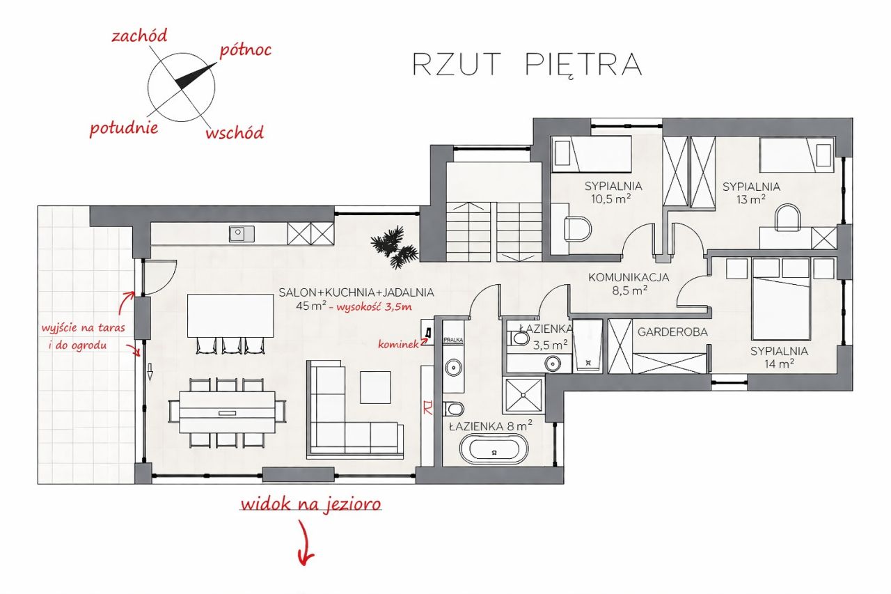 dom wolnostojący, 5 pokoi Chwaszczyno, ul. Cicha. Zdjęcie 7