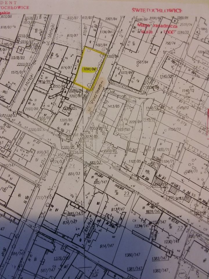 Działka inwestycyjna Świętochłowice, ul. Pocztowa