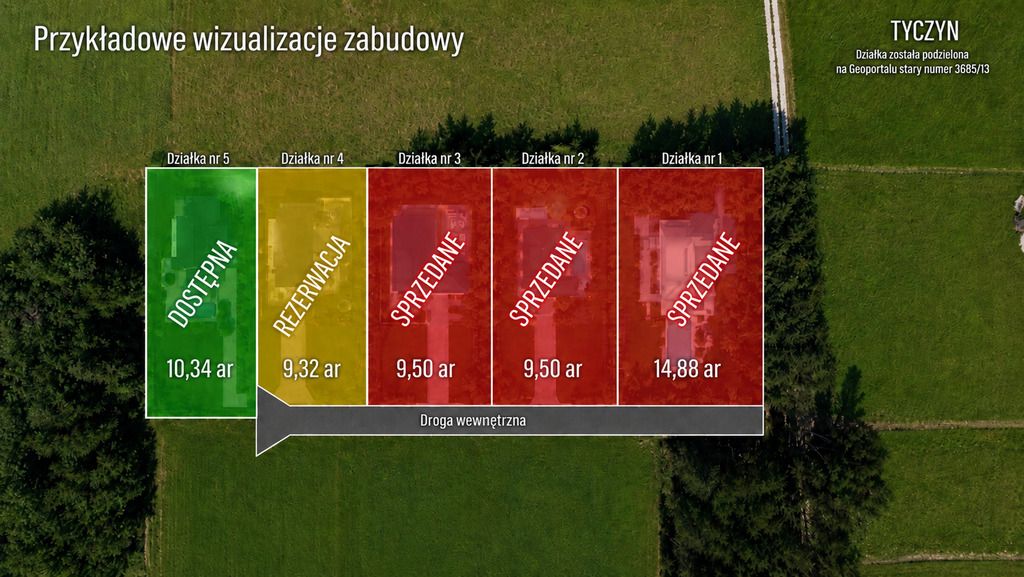 Działka budowlana Tyczyn, ul. Potoki. Zdjęcie 2
