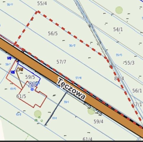 Działka budowlana Kostomłoty Pierwsze, ul. Tęczowa. Zdjęcie 1