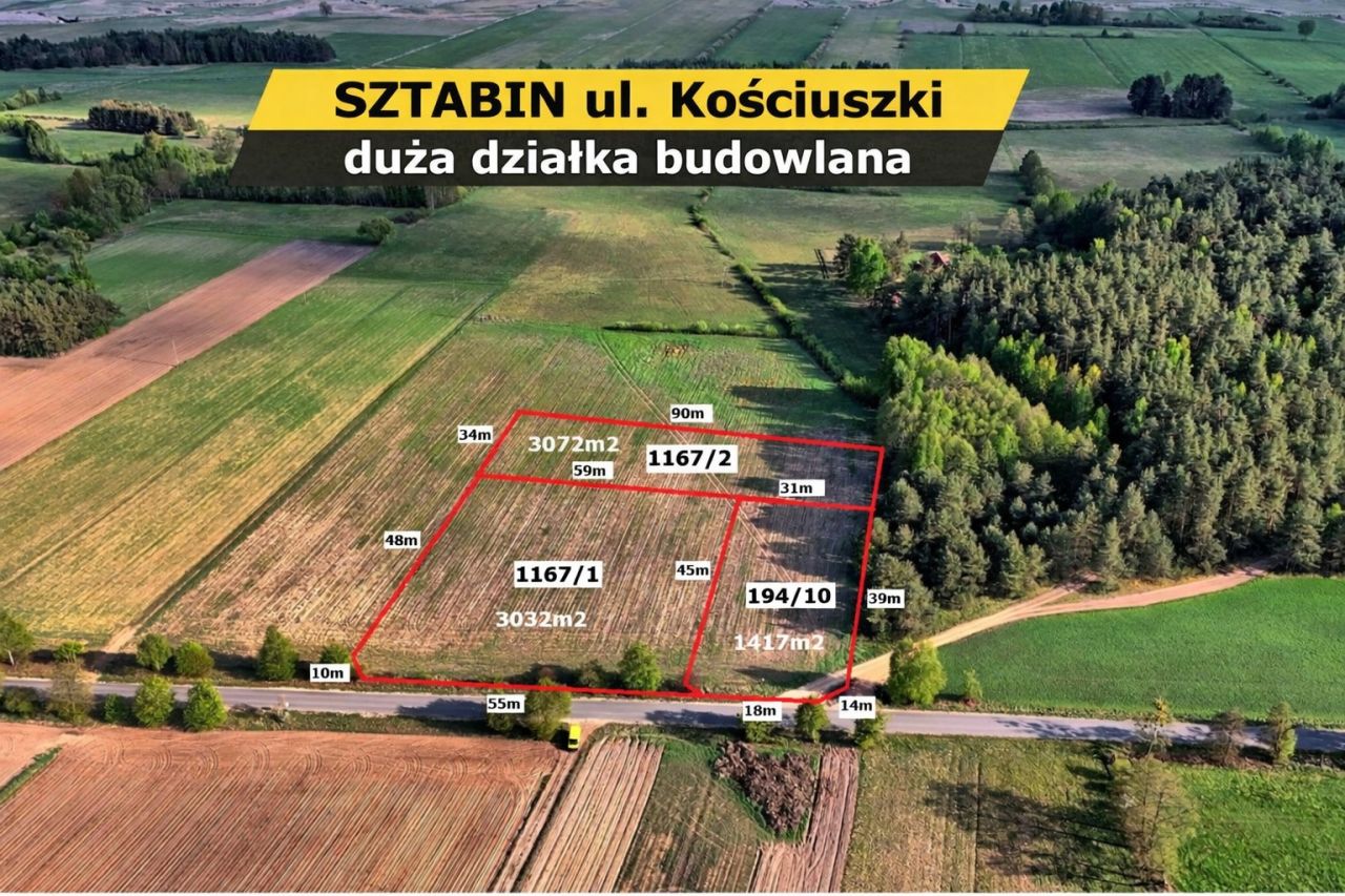 Działka rolno-budowlana Sztabin, ul. Kościuszki. Zdjęcie 1