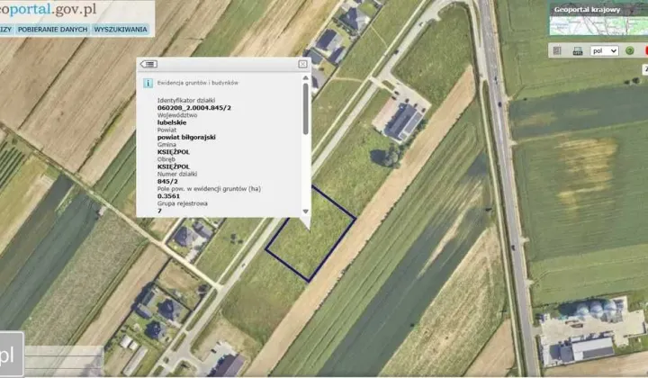 Działka inwestycyjna Księżpol