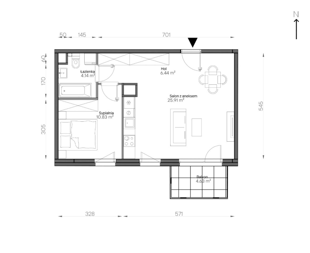 Mieszkanie 2-pokojowe Warszawa Praga-Południe, ul. Podskarbińska. Zdjęcie 7