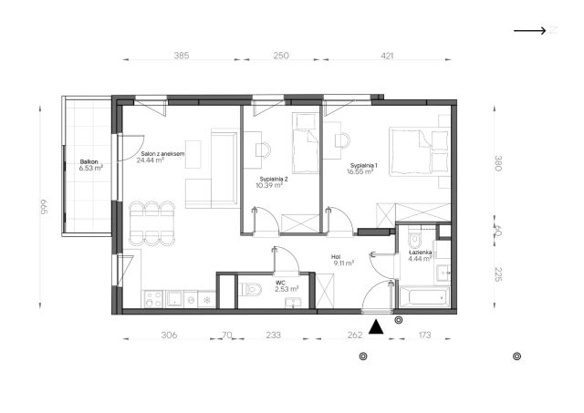 Mieszkanie 3-pokojowe Warszawa Praga-Południe, ul. Podskarbińska. Zdjęcie 11