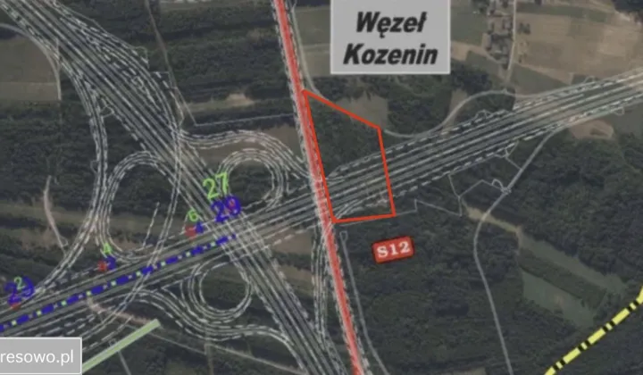 Działka inwestycyjna Kozenin