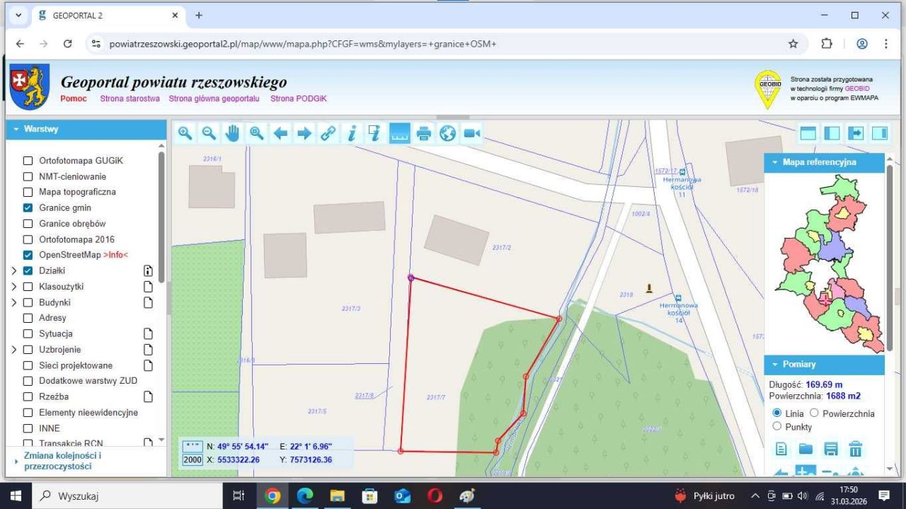 Działka budowlana Hermanowa. Zdjęcie 2