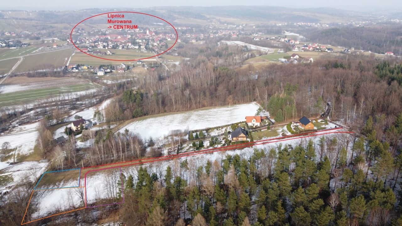 Działka budowlana Lipnica Murowana Podlas. Zdjęcie 1