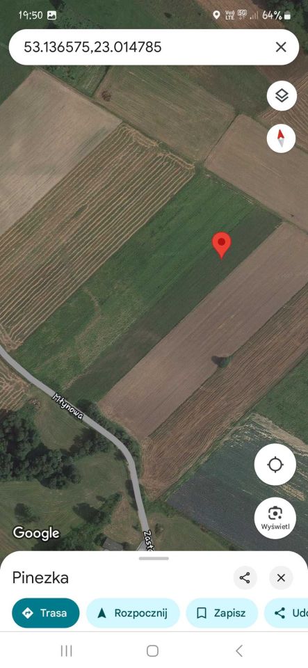 Działka rolna Sienkiewicze