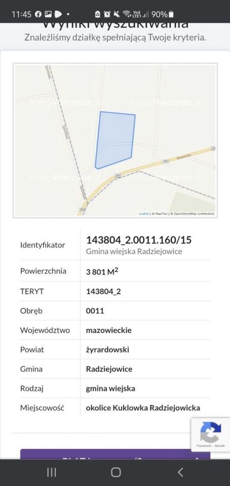 Działka inwestycyjna Kuklówka Radziejowicka. Zdjęcie 2